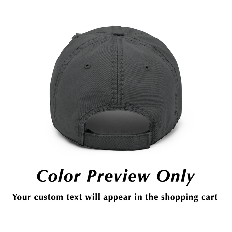 Distressed Baseball Hat Grey