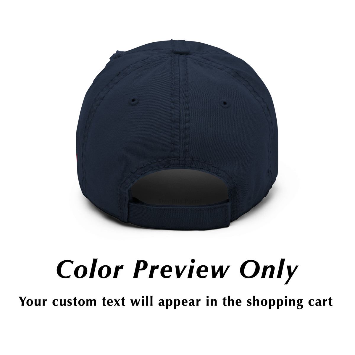 Distressed Baseball Hat Navy Blue