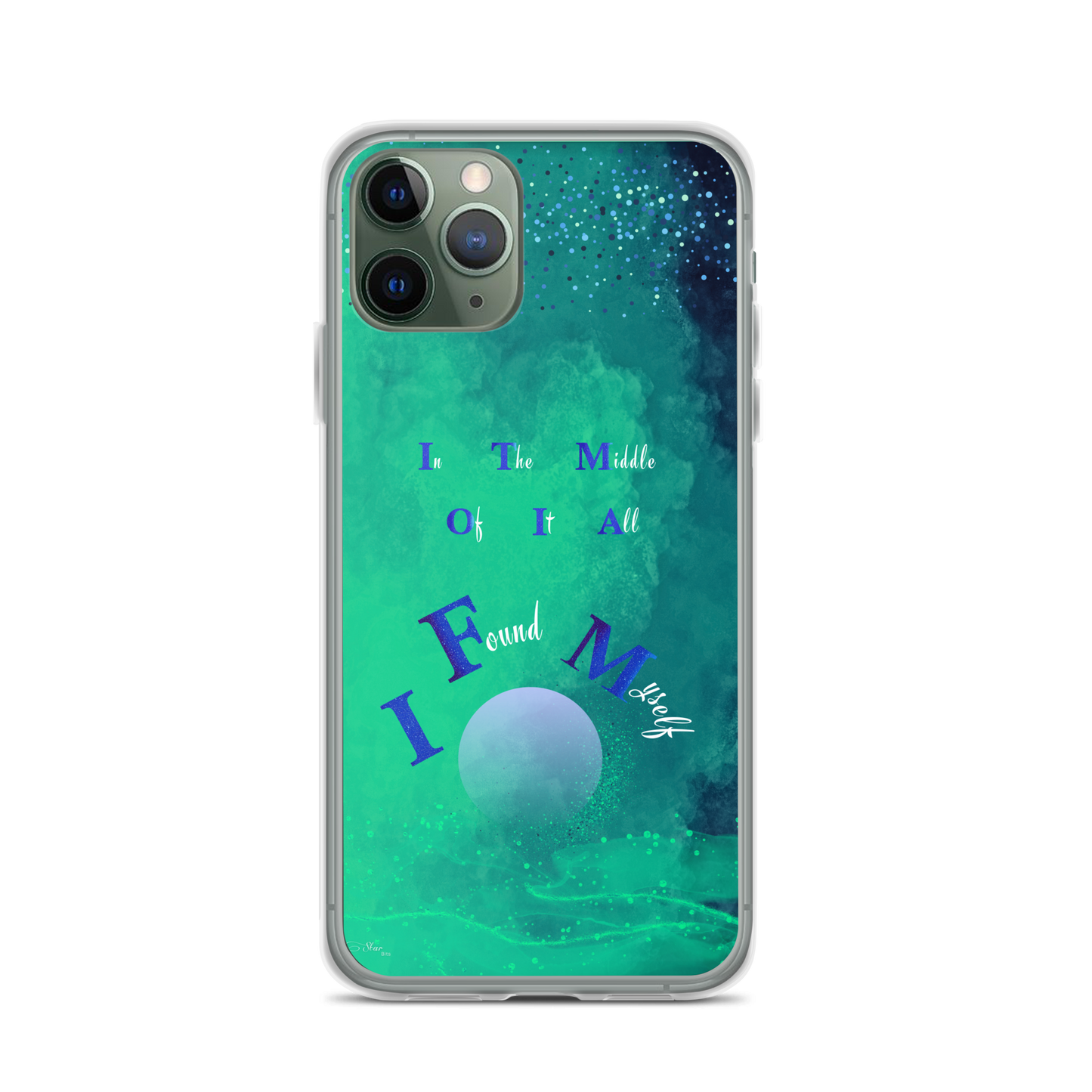 CleariPhoneCase_CELESTIALDREAMS_EmeraldEnigma_11Pro_StarBits