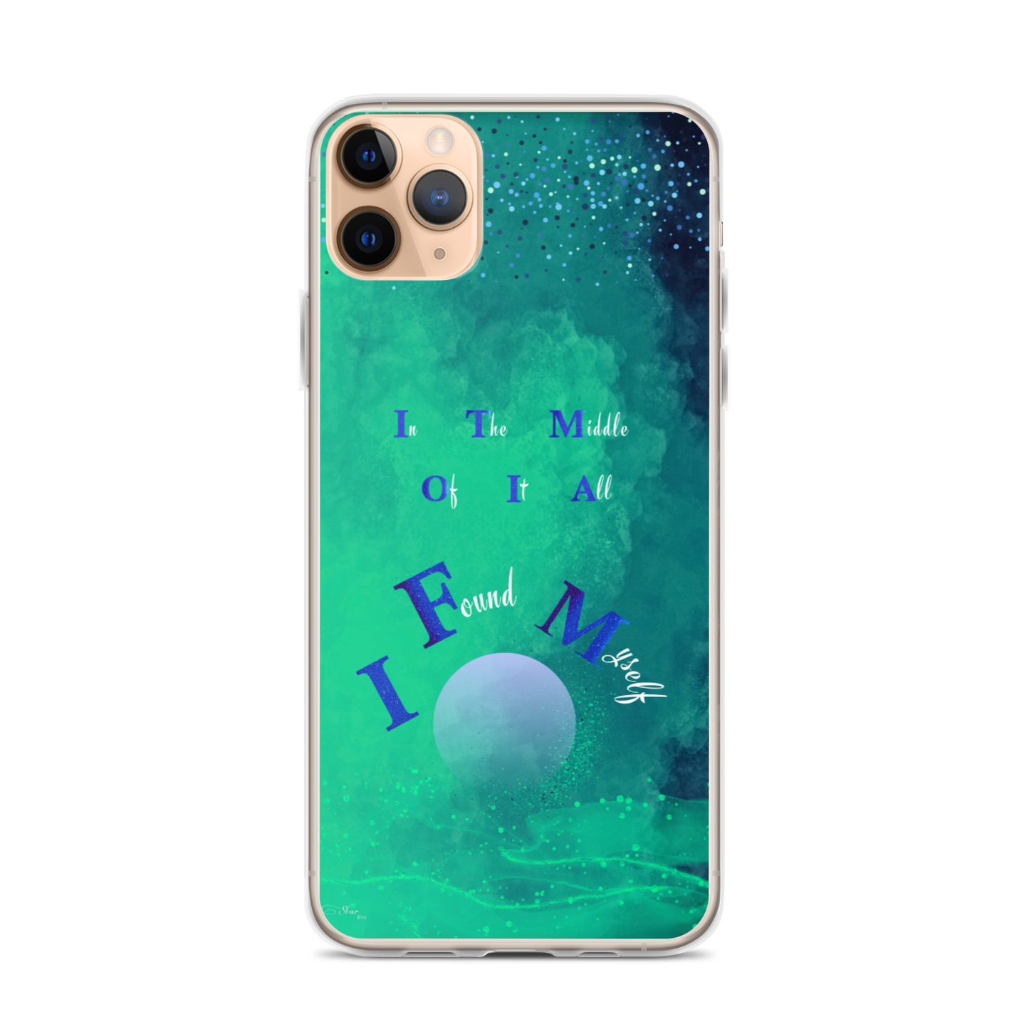 CleariPhoneCase_CELESTIALDREAMS_EmeraldEnigma_11ProMax_StarBits