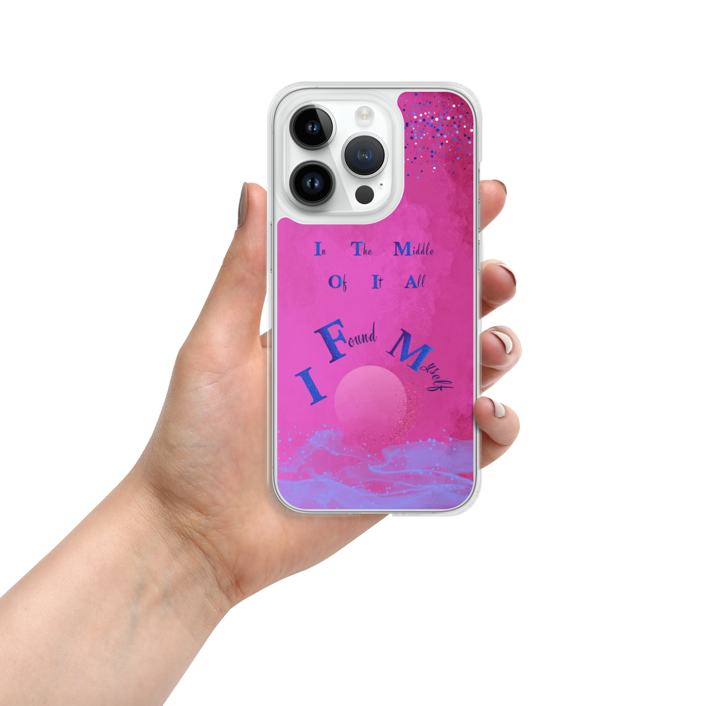 CleariPhoneCase_CELESTIALDREAMS_FuchsiaFusion_14Pro_StarBits