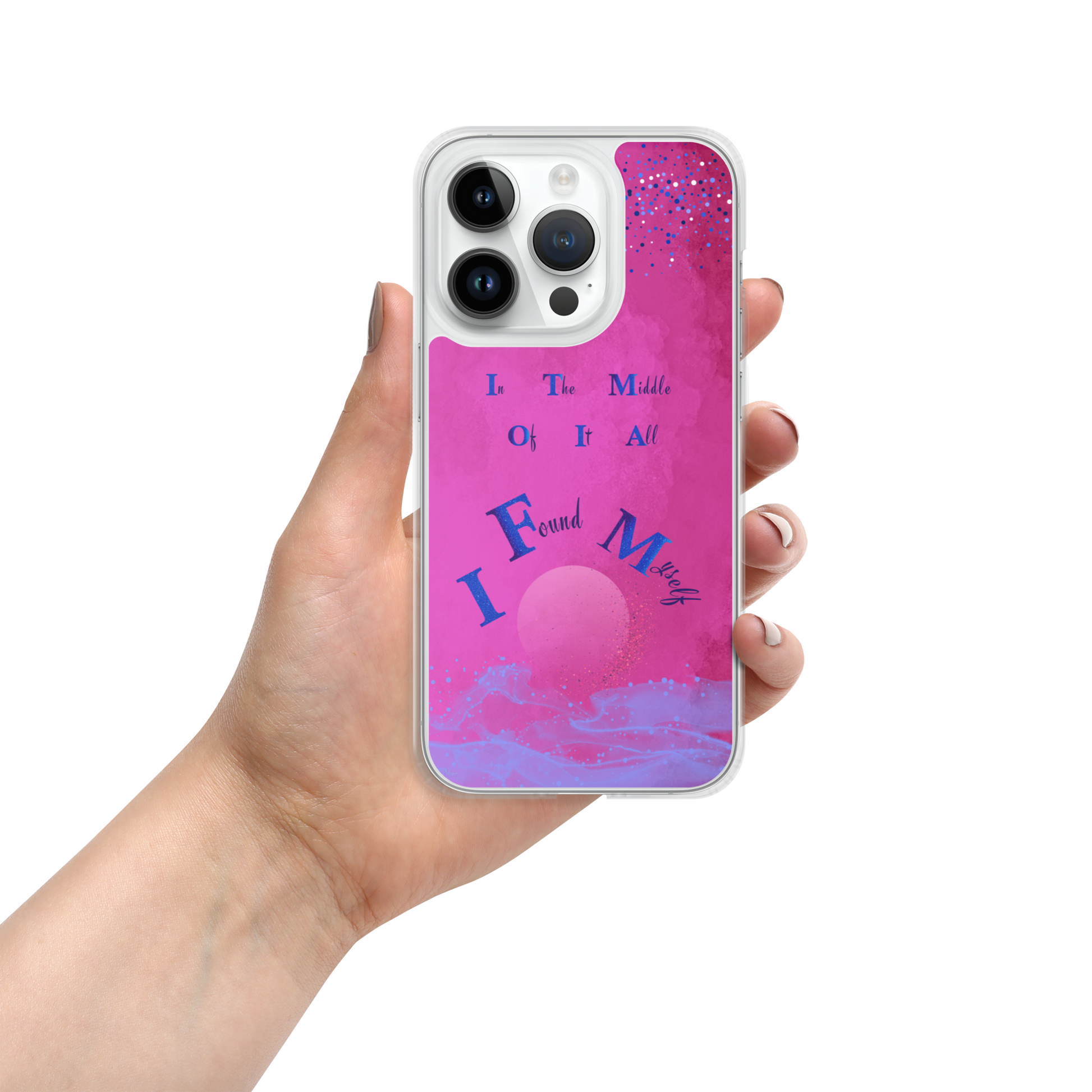 CleariPhoneCase_CELESTIALDREAMS_FuchsiaFusion_14Pro_StarBits
