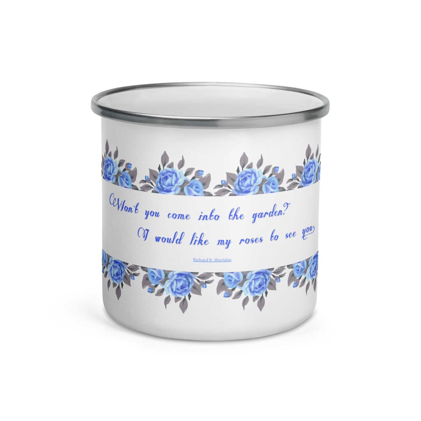 ENAMEL MUG - Blue Blossoms