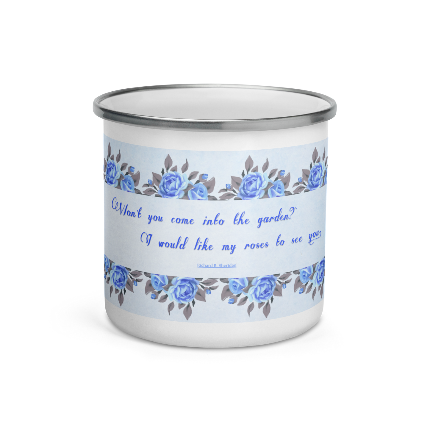 ENAMEL MUG - Blue Blossoms