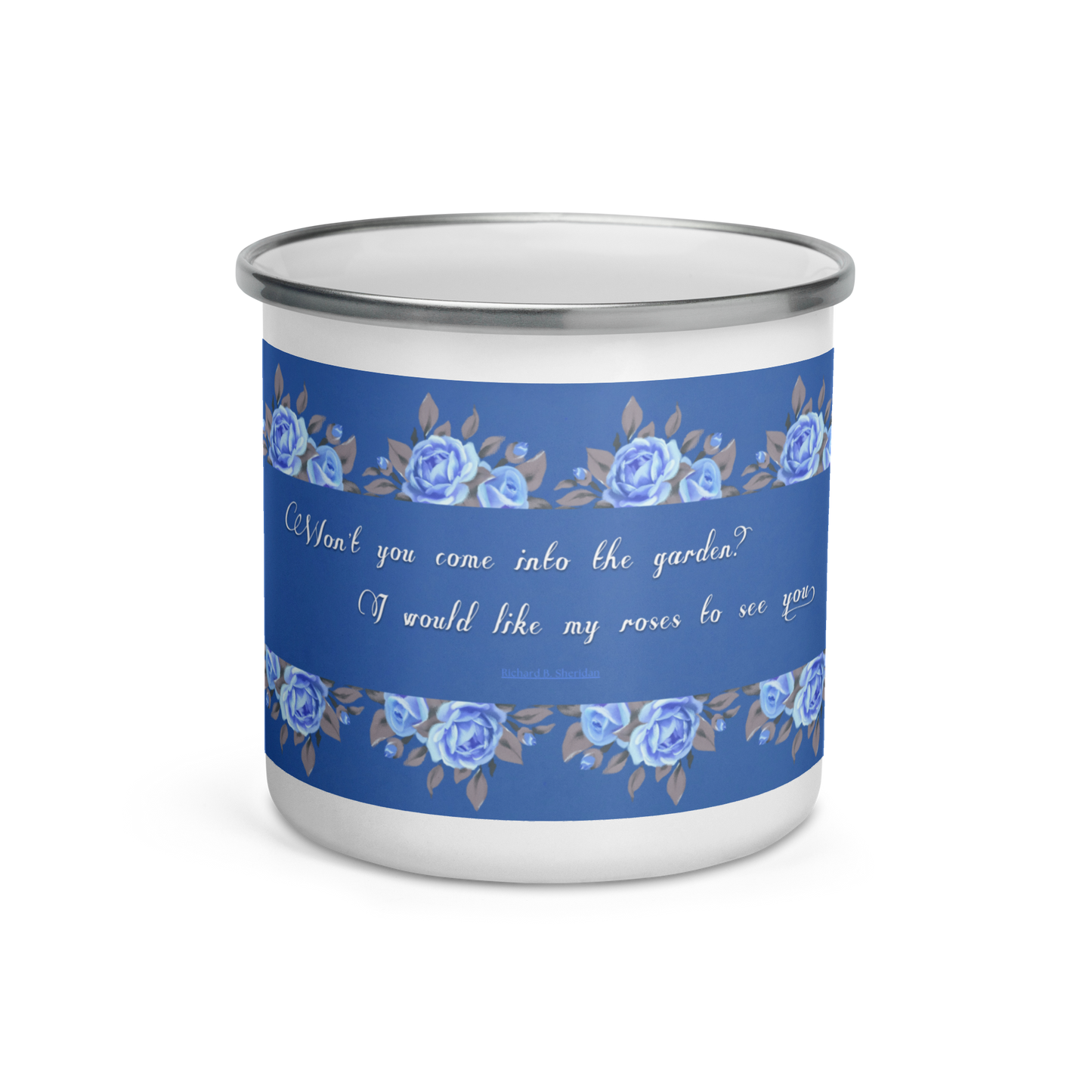 ENAMEL MUG - Blue Blossoms