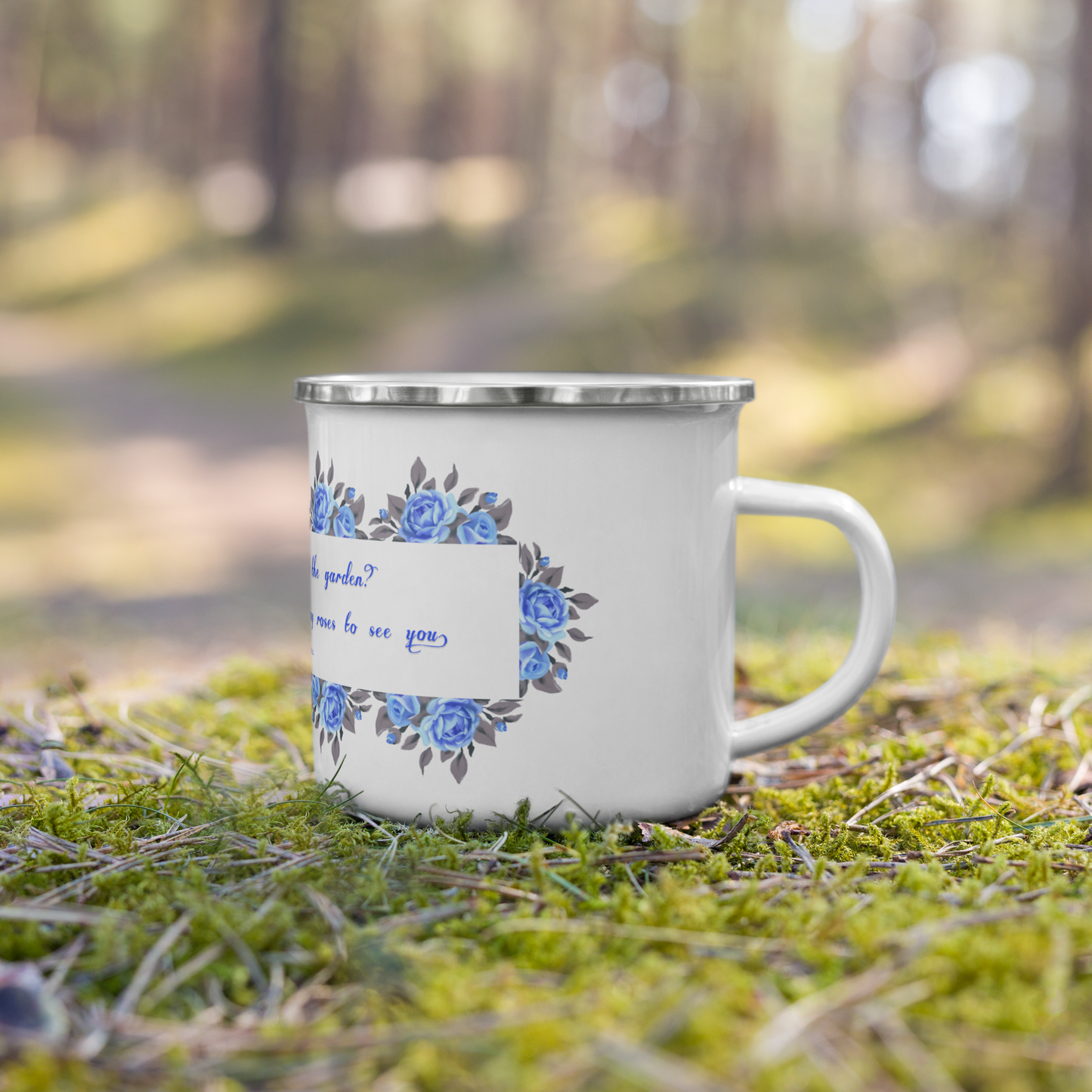ENAMEL MUG - Blue Blossoms