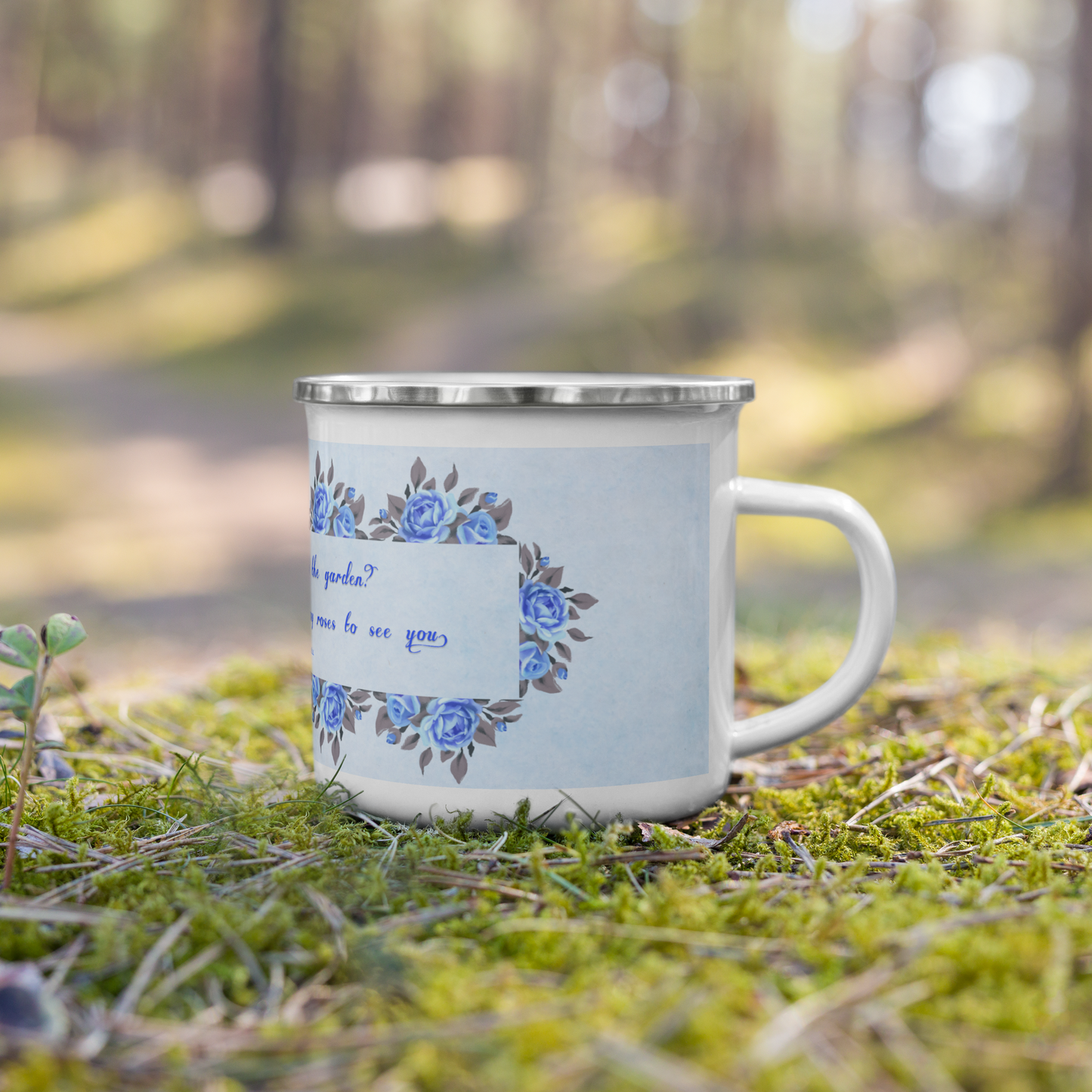ENAMEL MUG - Blue Blossoms