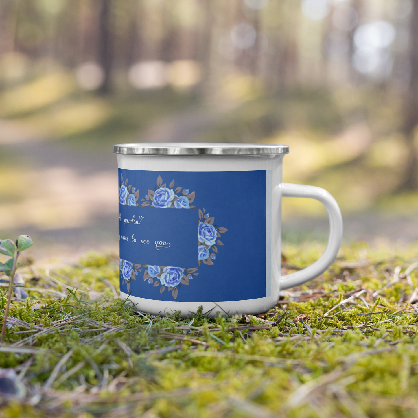 ENAMEL MUG - Blue Blossoms
