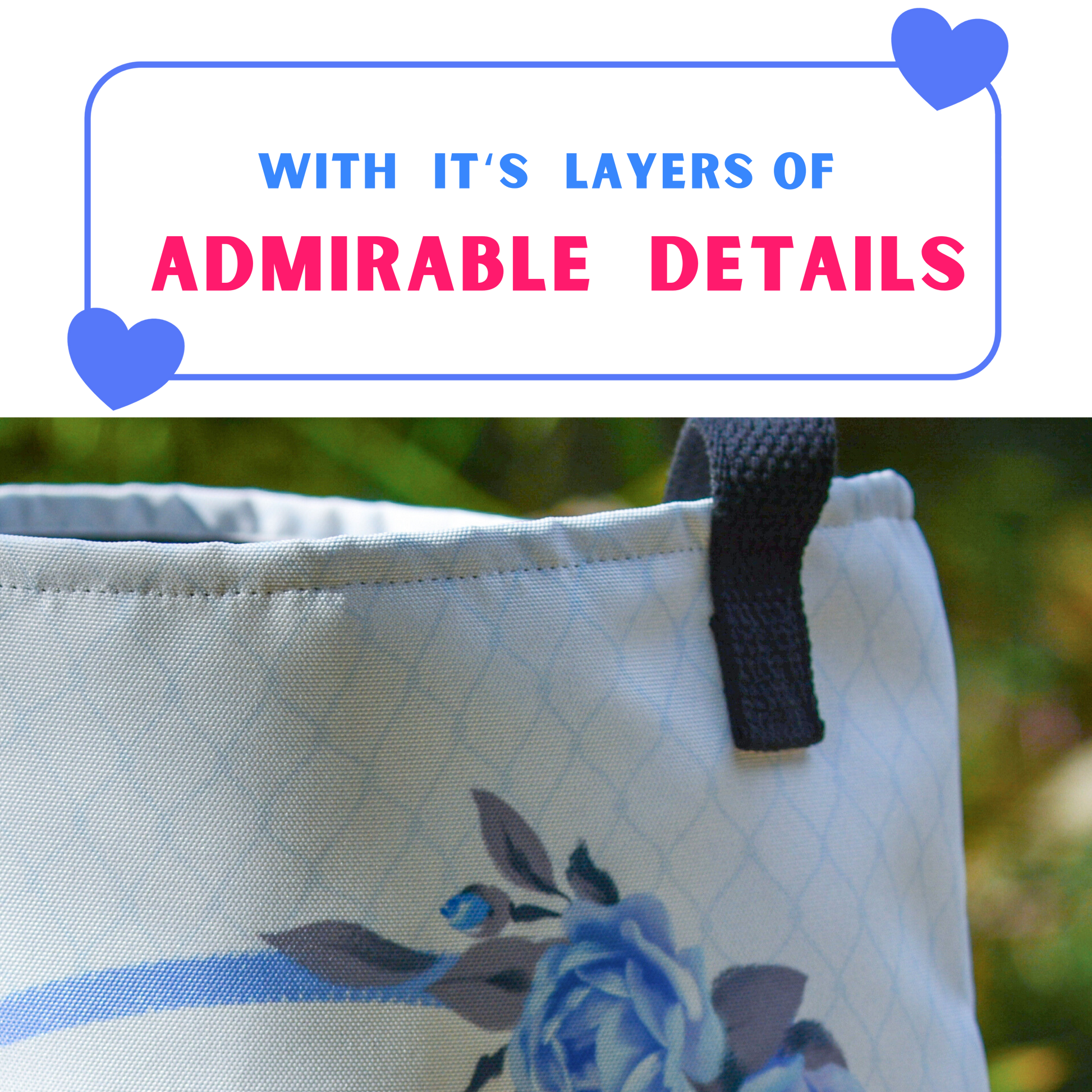 BlueToteBagPurseForTravel_FlowerWreath