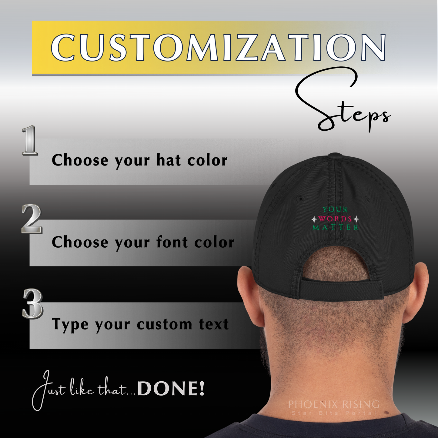 DISTRESSED DAD HAT - Phoenix Rising