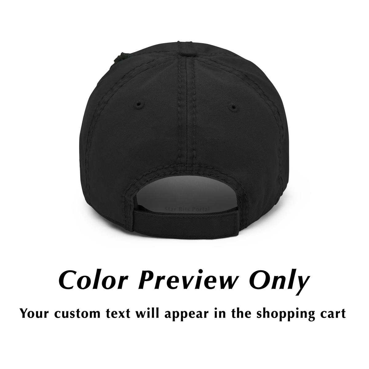 Distressed Baseball Hat Black