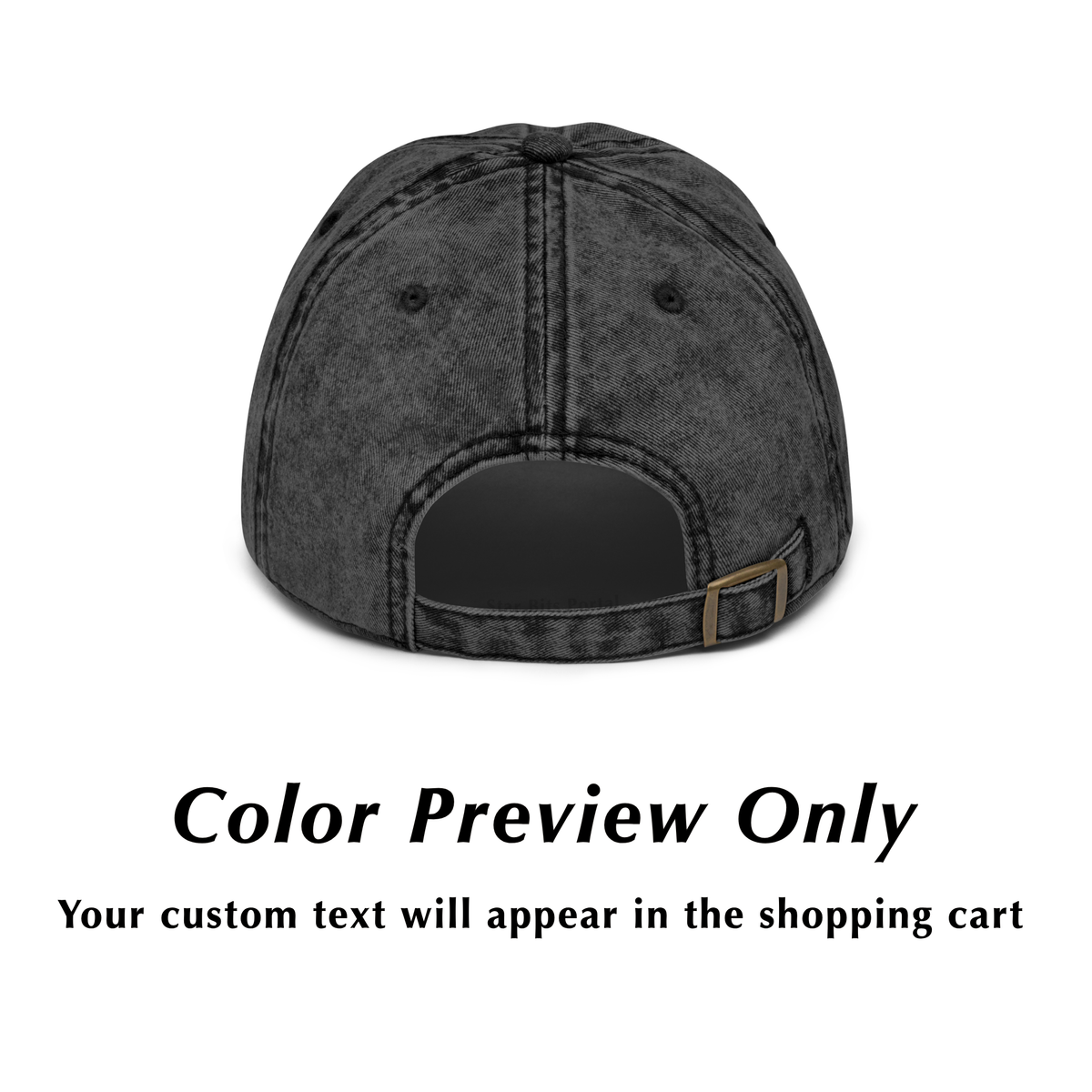Reborn Vintage Black Baseball Cap