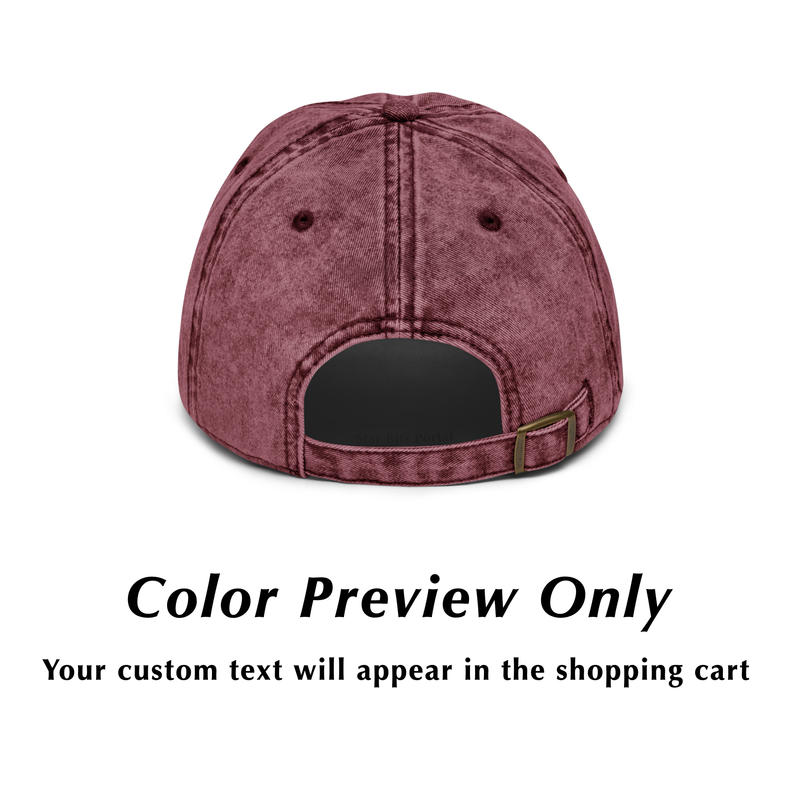 Reborn Vintage Maroon Baseball Cap