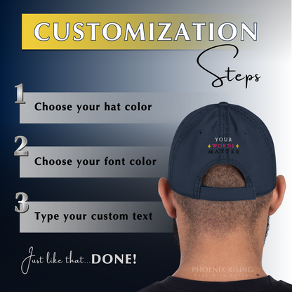 Fearless Distressed Dad Hat - Phoenix Rising