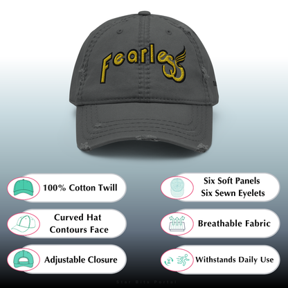 Fearless Distressed Dad Hat - Phoenix Rising