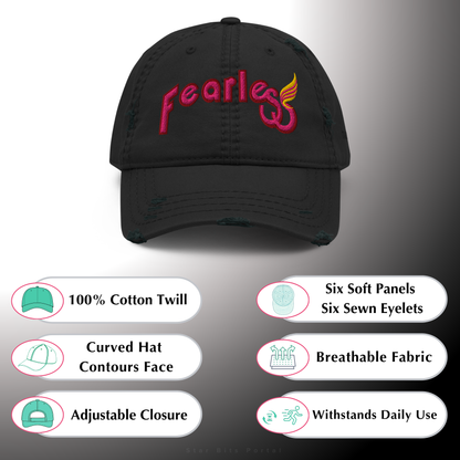Fearless Distressed Dad Hat - Phoenix Rising