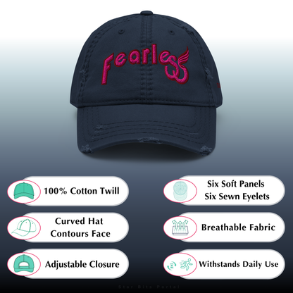Fearless Distressed Dad Hat - Phoenix Rising