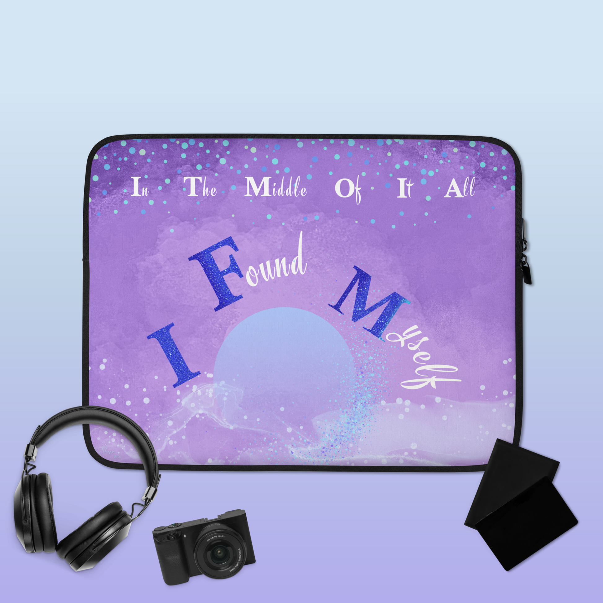 LaptopSleeve_13"_CELESTIALDREAMS_DivineAmethyst_StarBits 