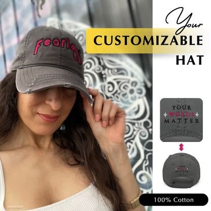 Fearless Distressed Dad Hat - Phoenix Rising