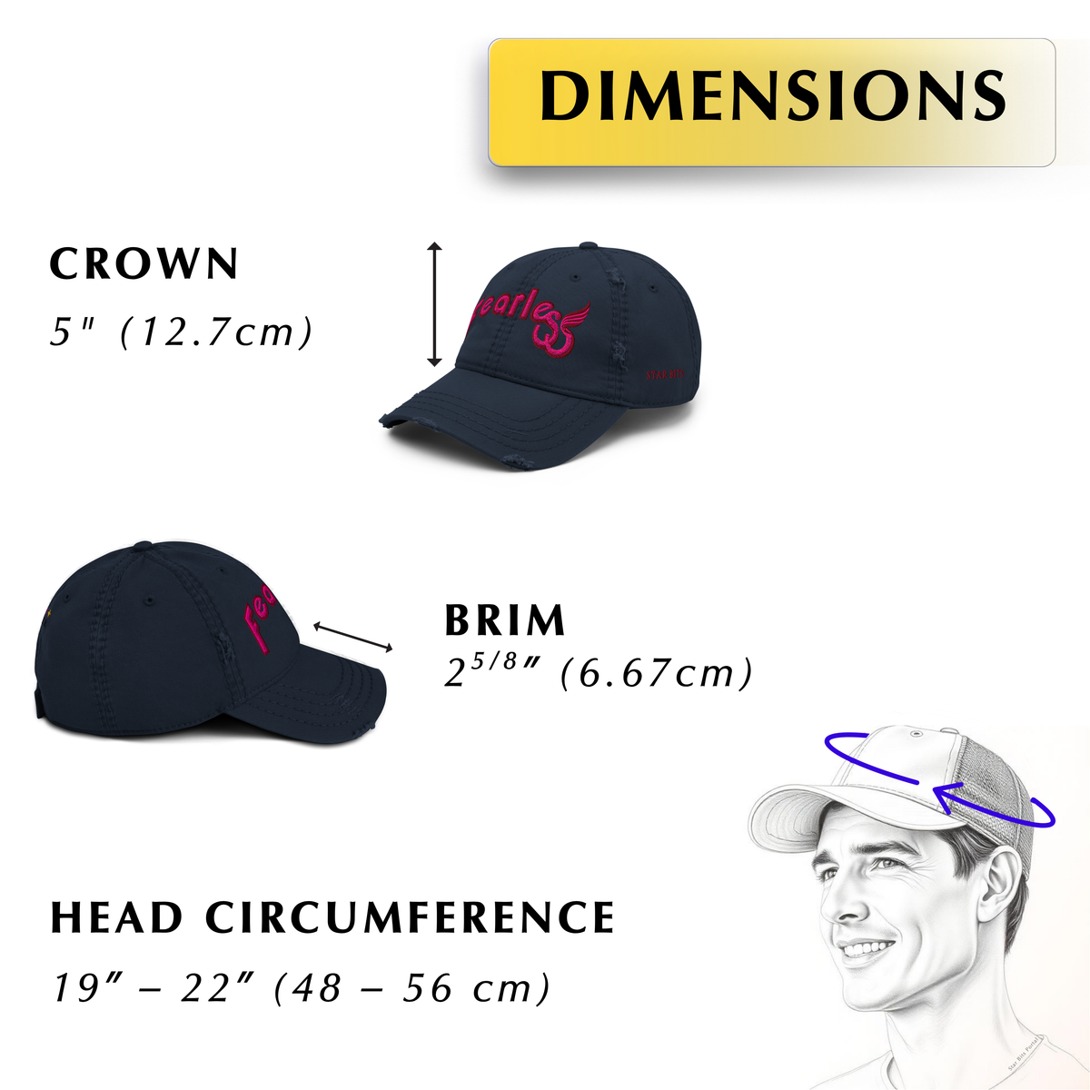 Fearless Distressed Dad Hat - Phoenix Rising