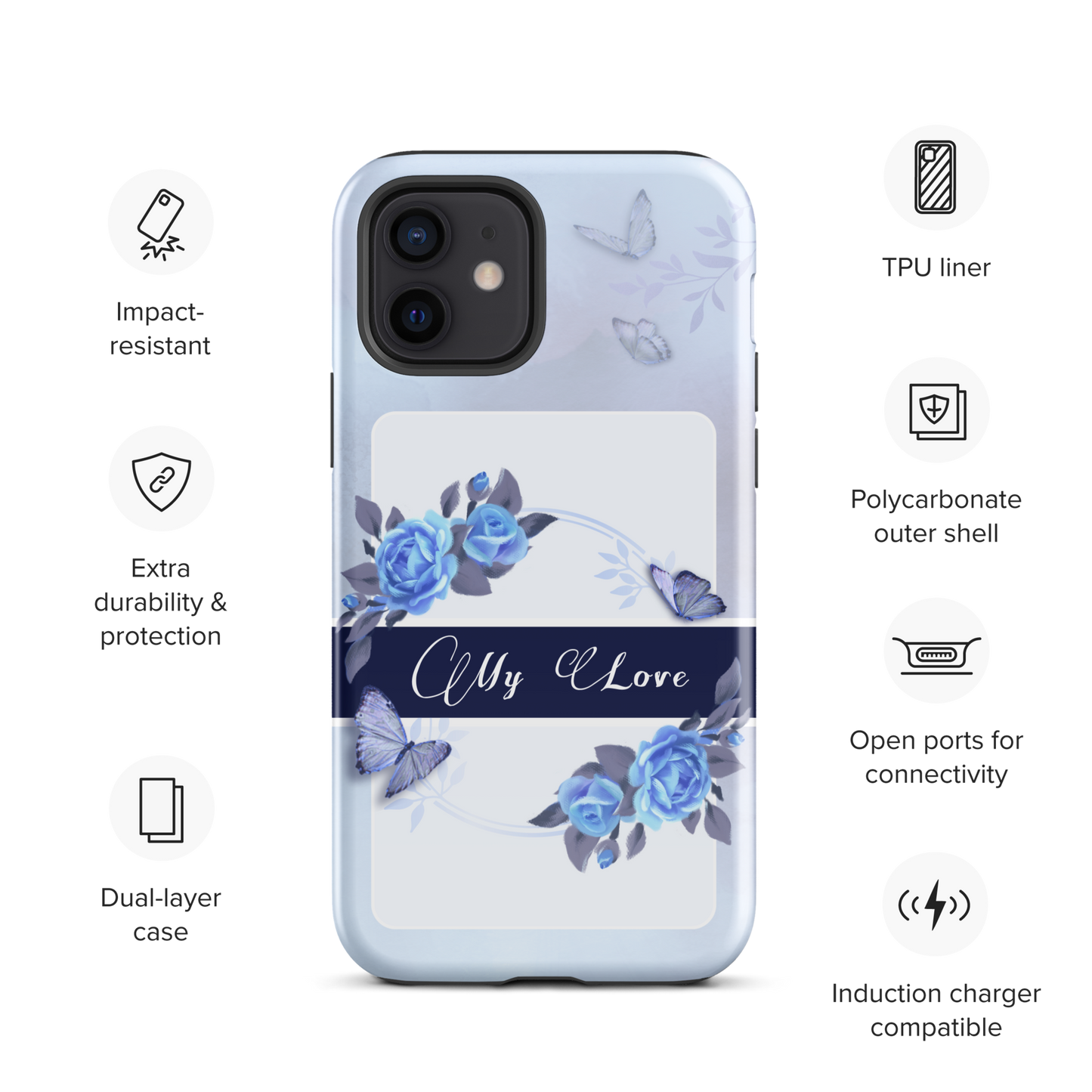 DUAL LAYER Tough iPhone® Case - Blue