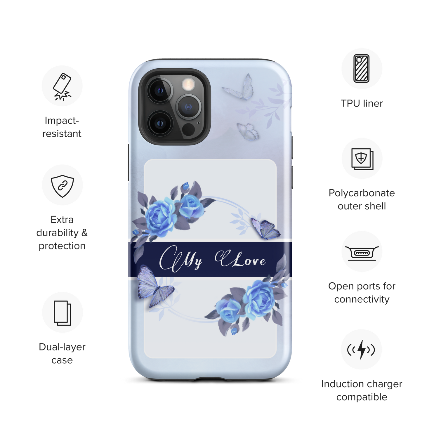 DUAL LAYER Tough iPhone® Case - Blue