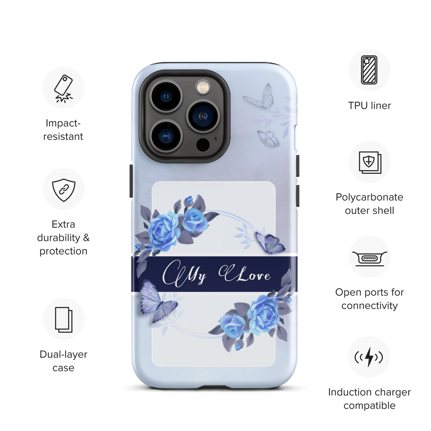 DUAL LAYER Tough iPhone® Case - Blue