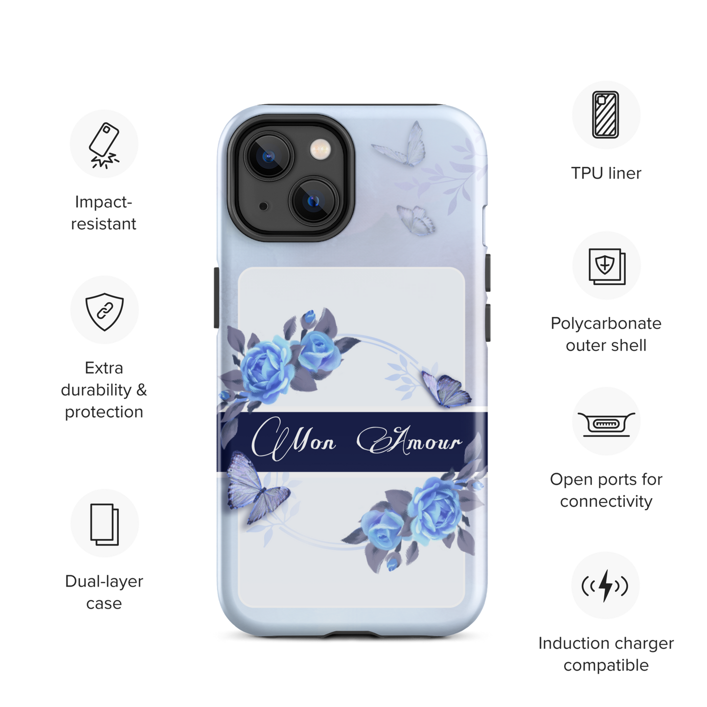 DUAL LAYER Tough iPhone® Case - Blue