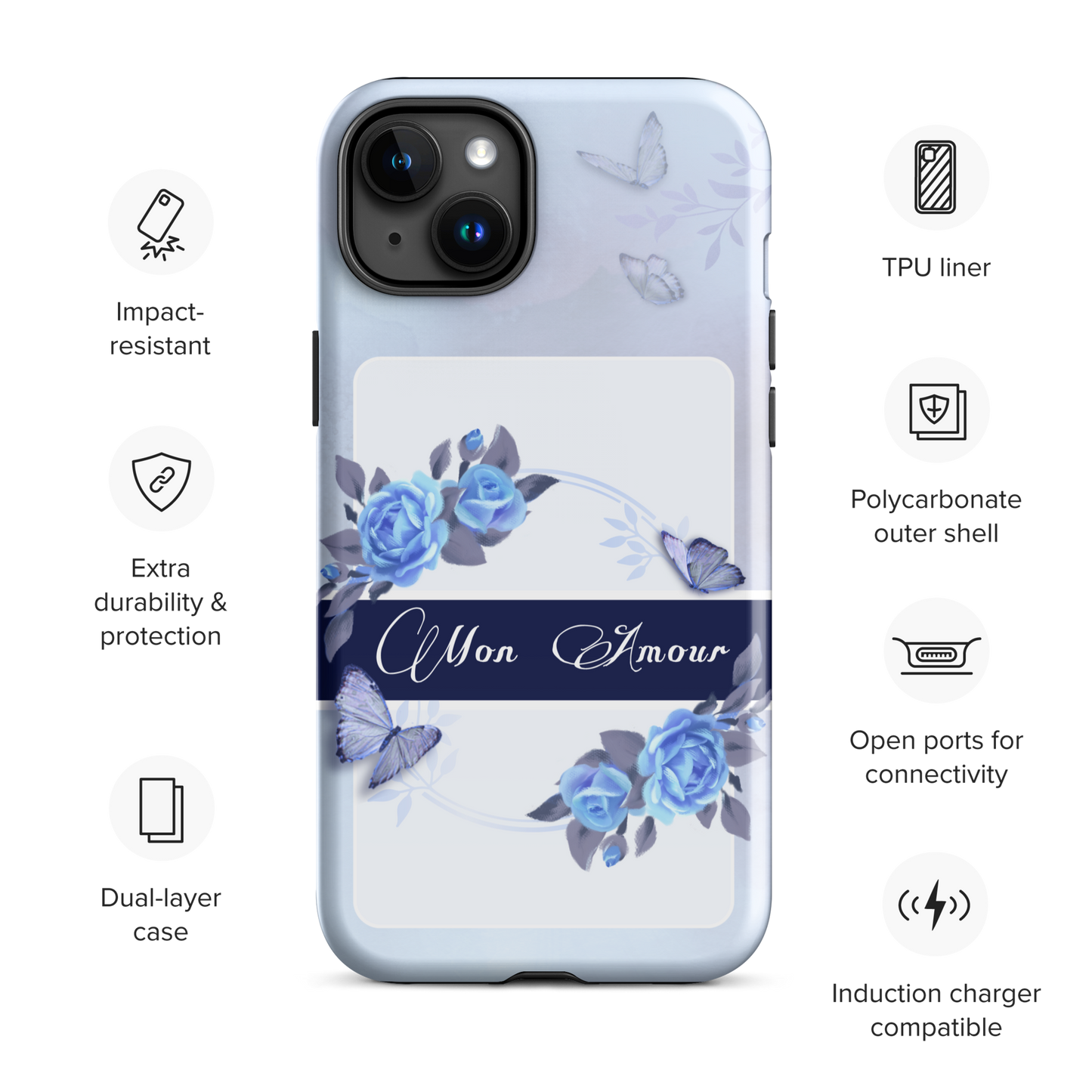 DUAL LAYER Tough iPhone® Case - Blue