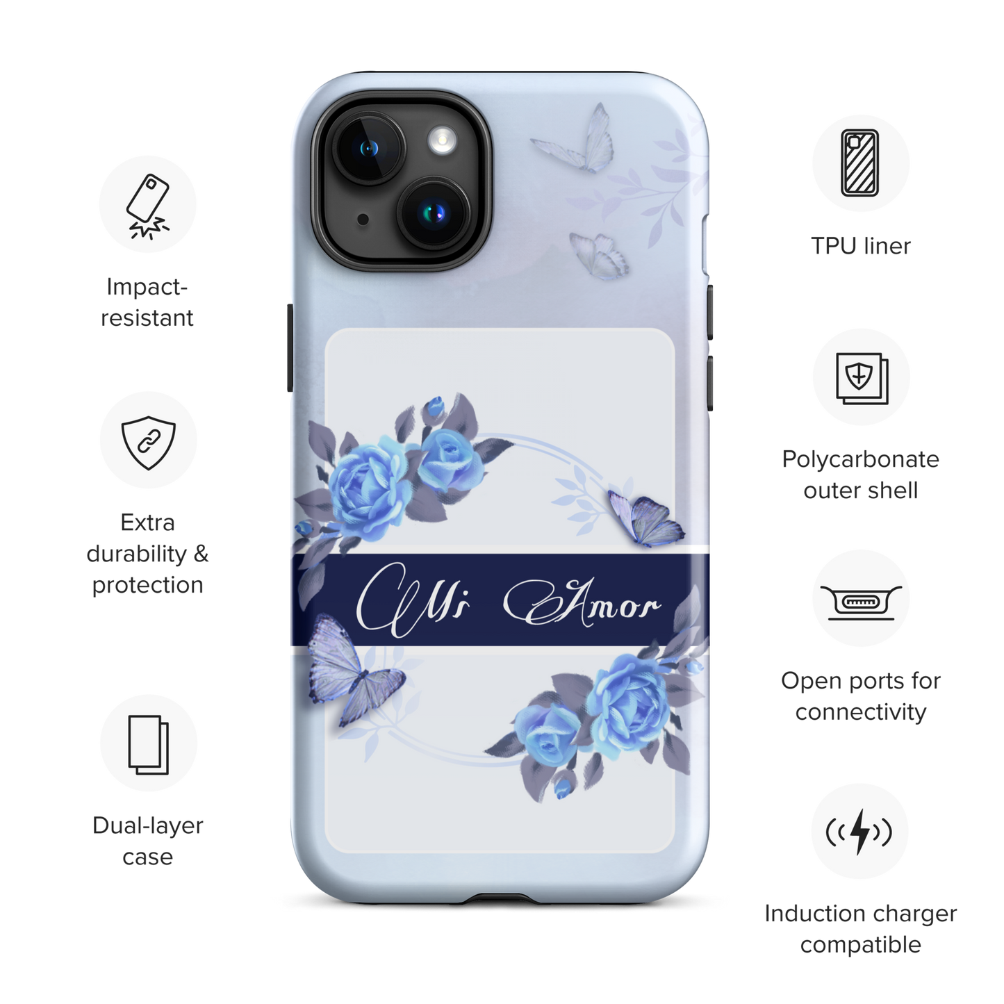 DUAL LAYER Tough iPhone® Case - Blue