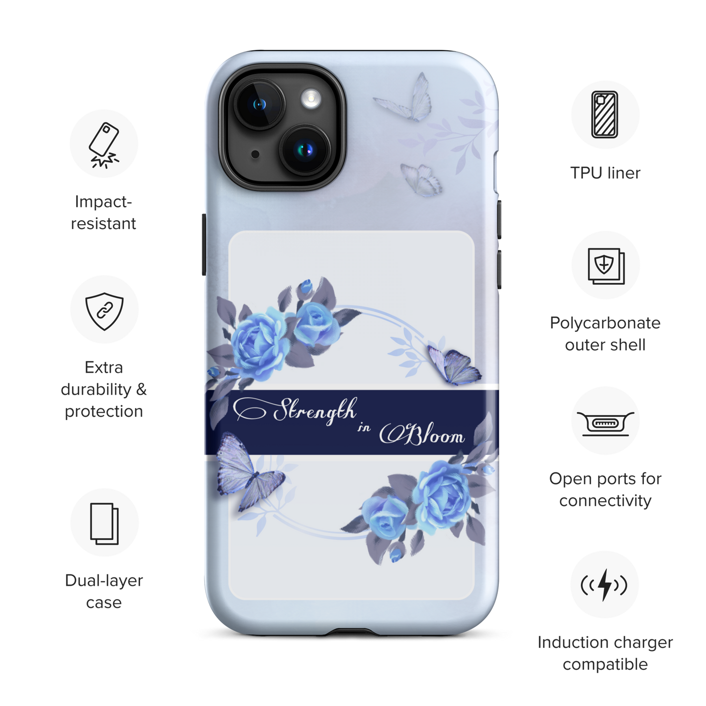 DUAL LAYER Tough iPhone® Case - Blue