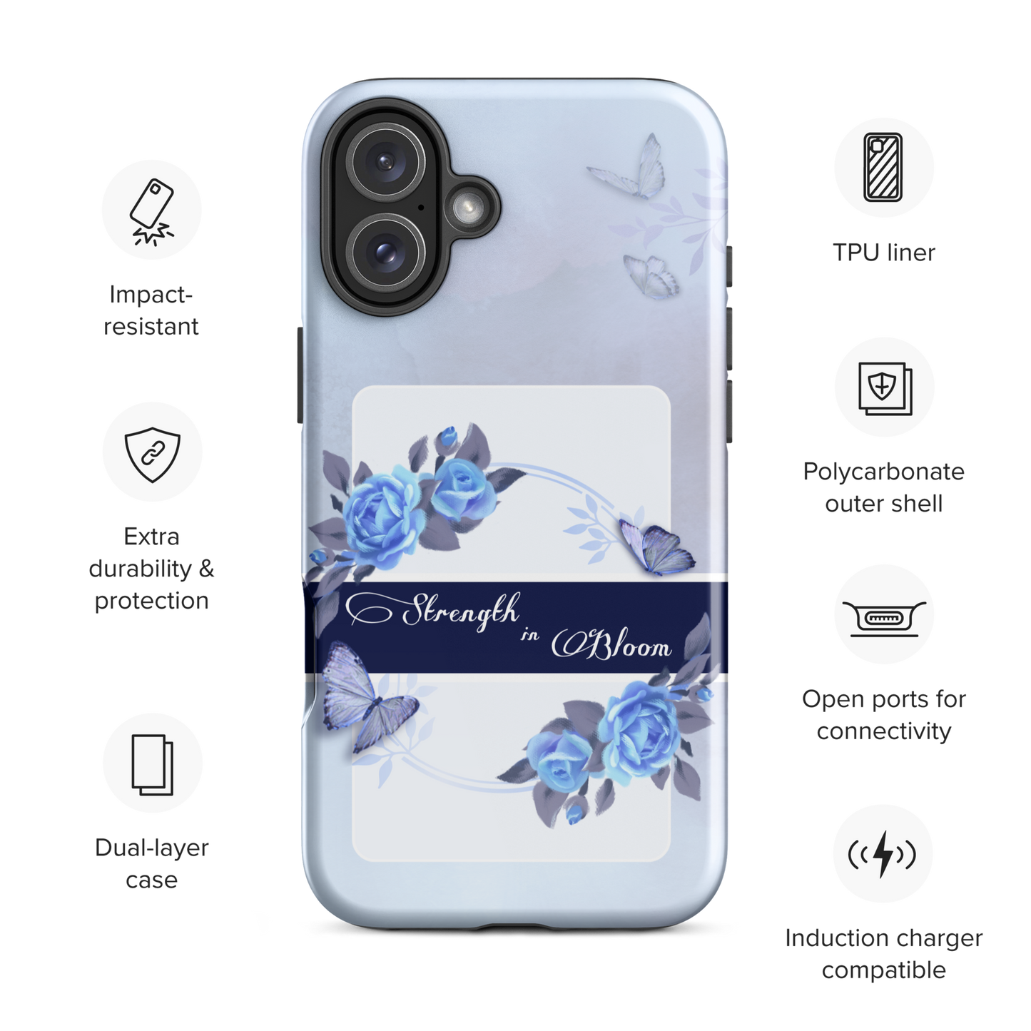 DUAL LAYER Tough iPhone® Case - Blue