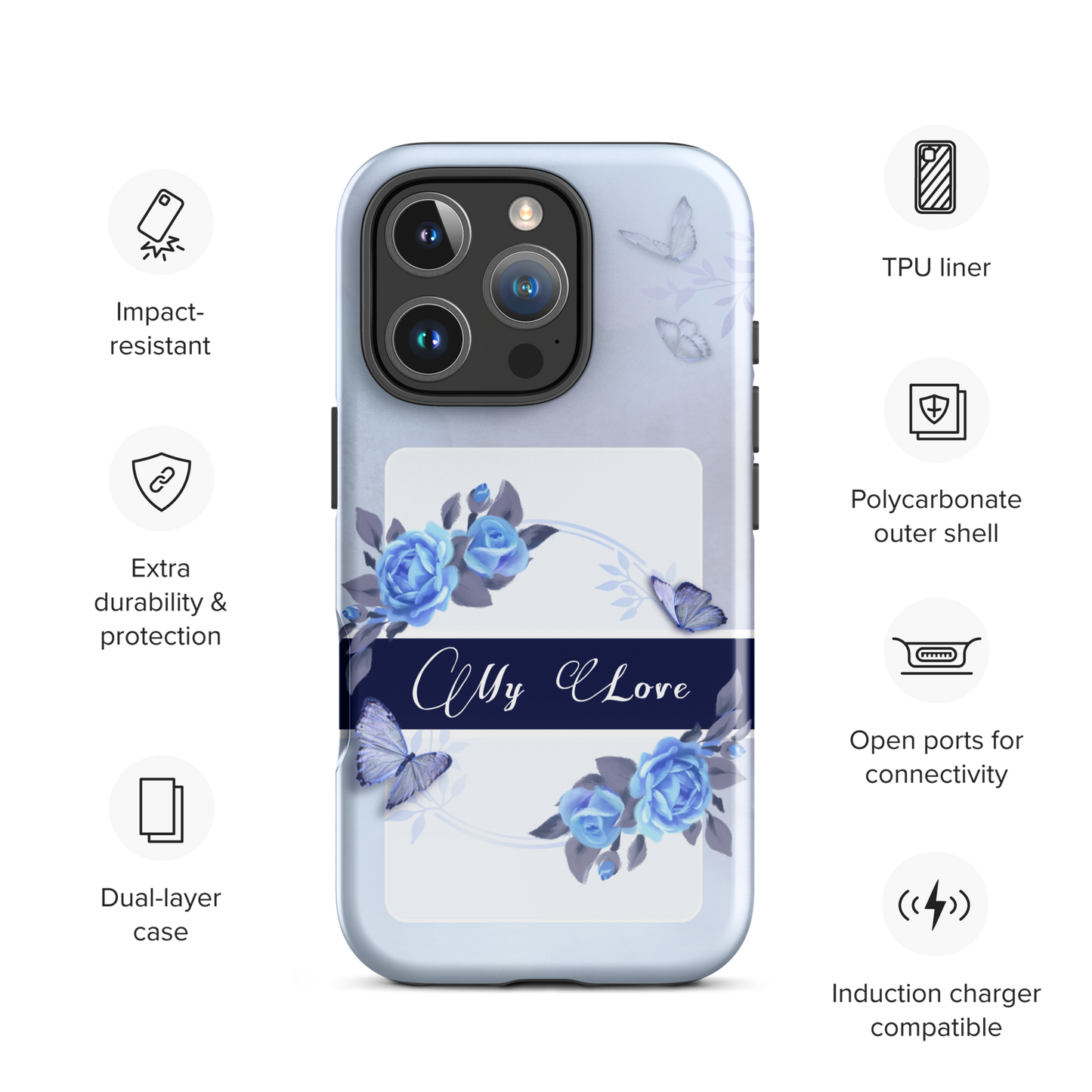 DUAL LAYER Tough iPhone® Case - Blue